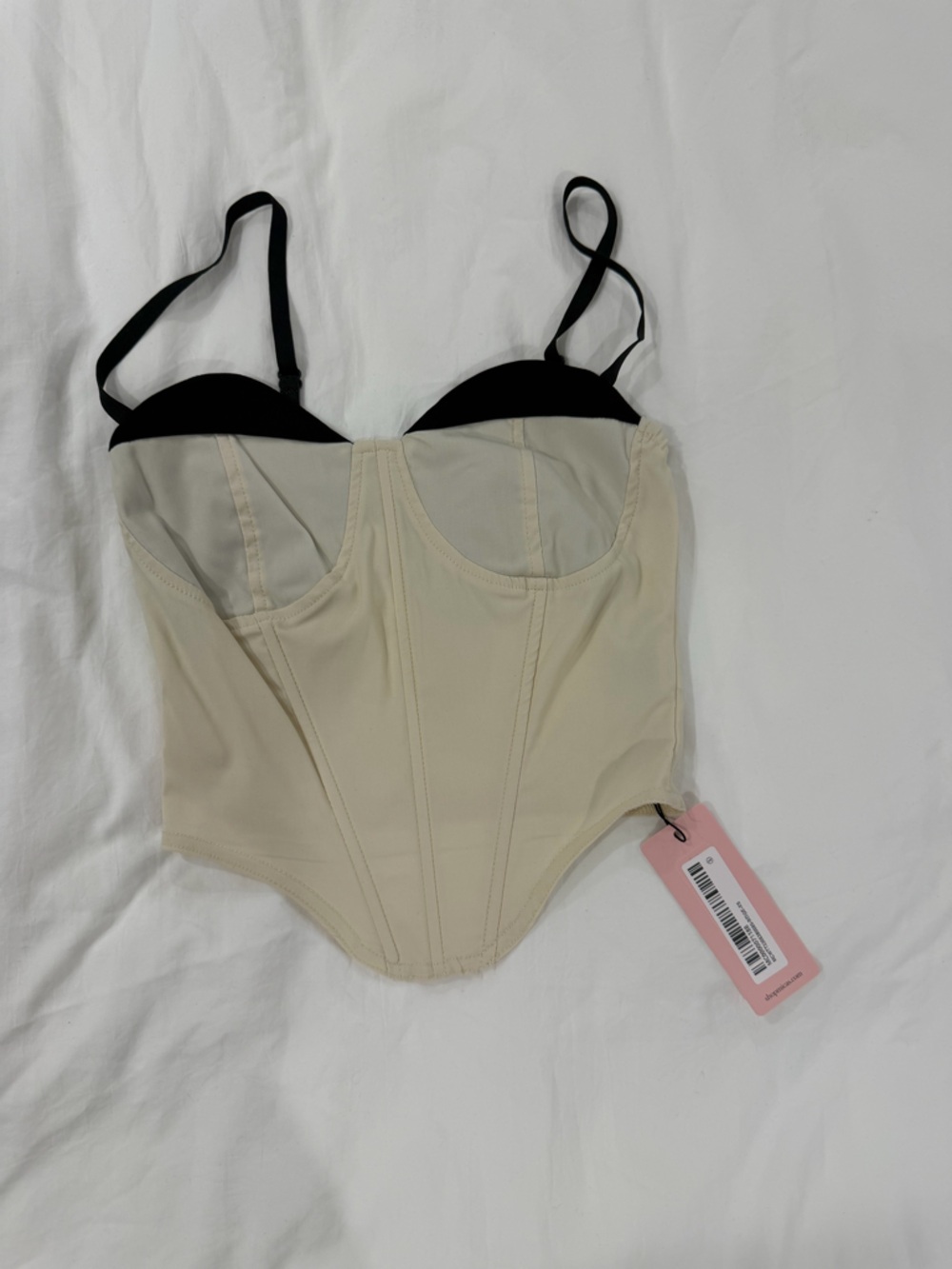 Contrast Strap Corset Cami Top